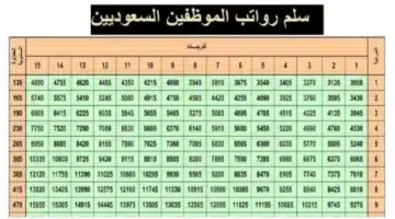 سلم رواتب الموظفين في السعودية