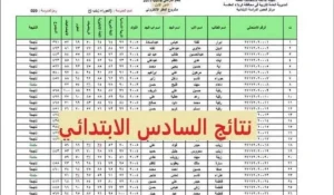 خطوات استخراج نتيجة الصف السادس الابتدائي 2025 الترم الأول بسهولة  